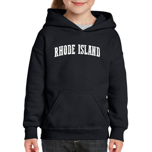 Tenacitee Girls Living in Rhode Island with Colorado Roots Hooded Sweatshirt 